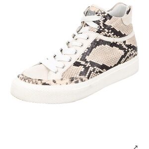 Rag & Bone Beige and Black Snake Print Sneakers